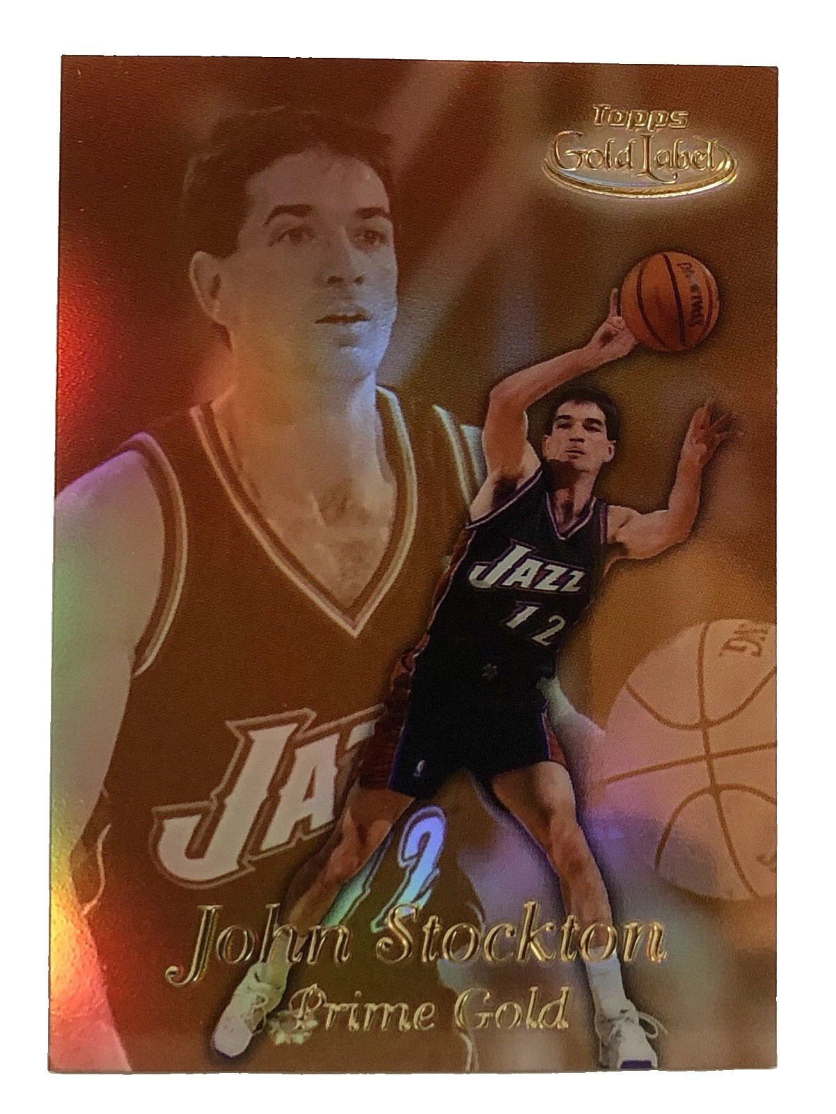 John Stockton 1999 Topps Gold Label – Prime Gold Parallel #PG1 Utah Jazz SP