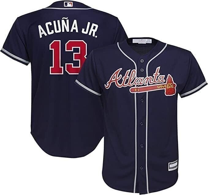 Outerstuff Ronald Acuna Jr. Jersey Atlanta Braves MLB Kids/Youth 4-20 Player