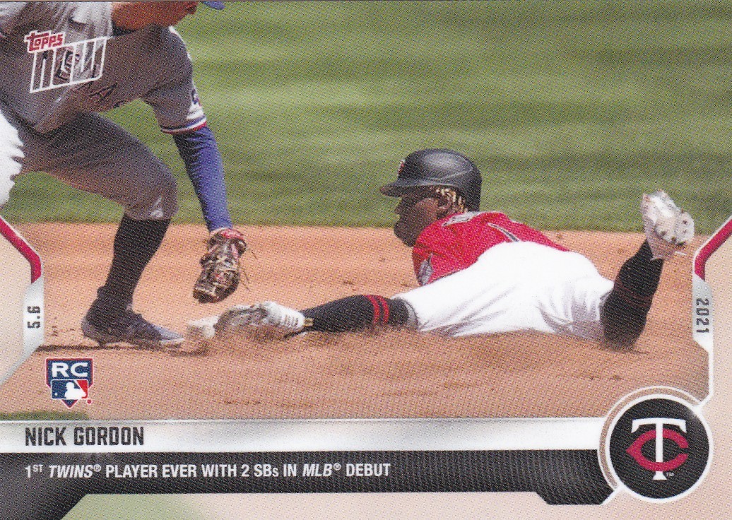 2021 TOPPS NOW #180 NICK GORDON- MINNESOTA TWINS