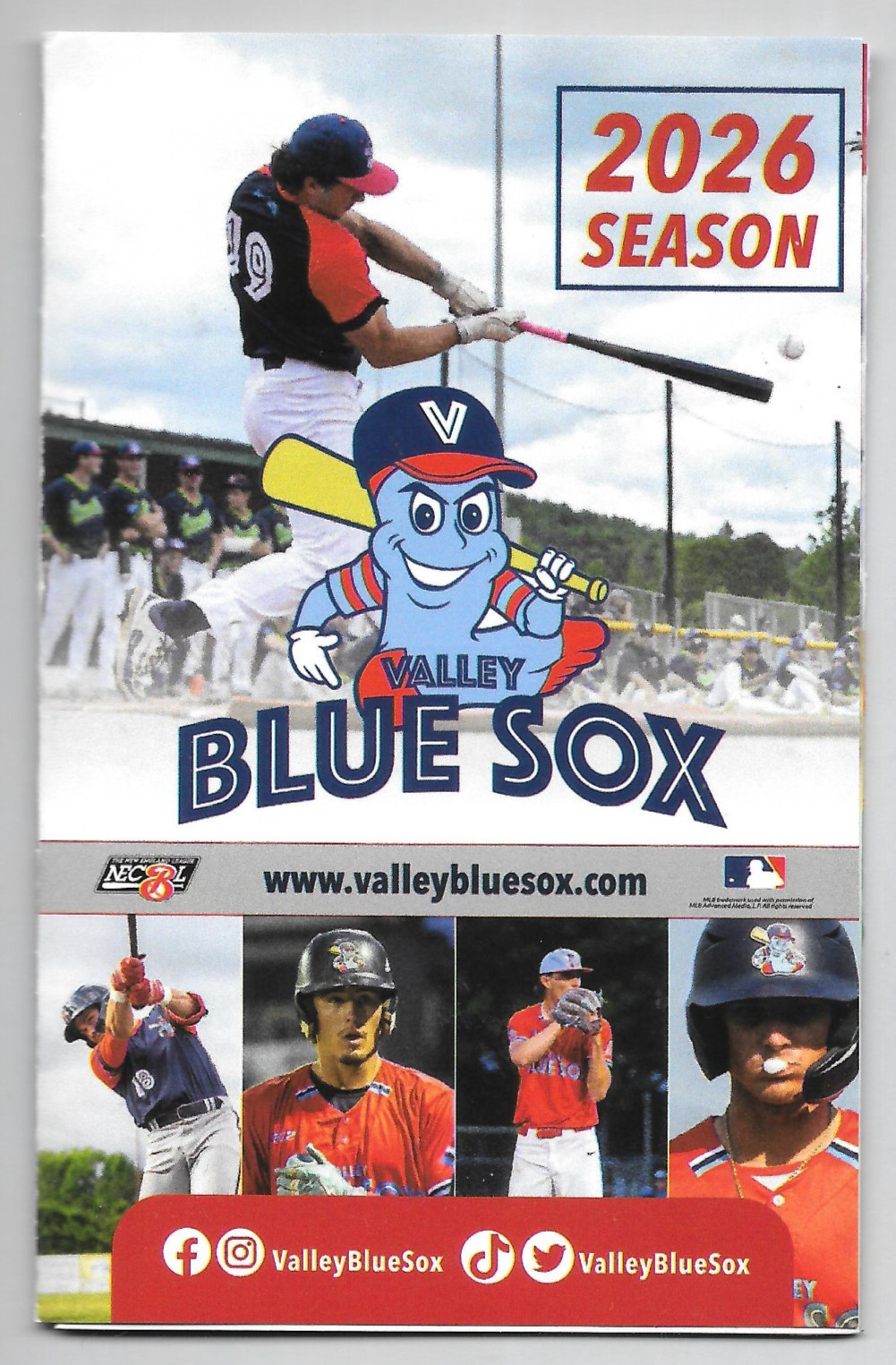 2026 Valley Blue Sox Baseball Pocket Schedule (NECBL)