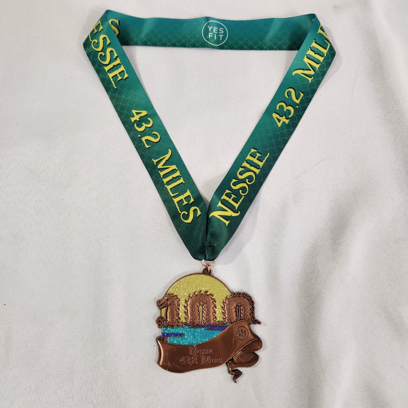 Nessie 43.2 Miles Loch Ness Yes Fit Medal Half Marathon Award Medallion Race