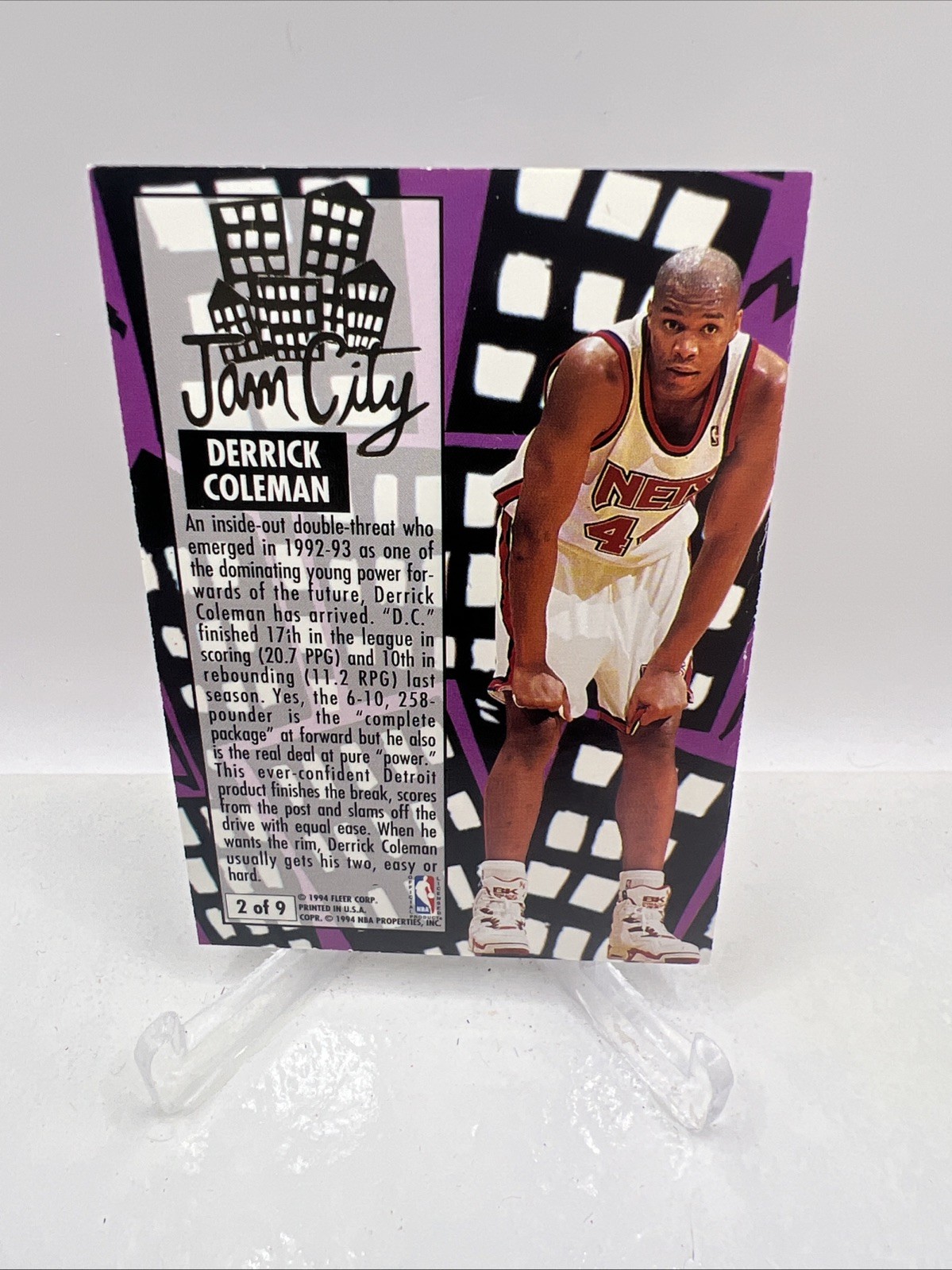 1993-94 Fleer Ultra Derrick Coleman Jam City SP #2 Nets