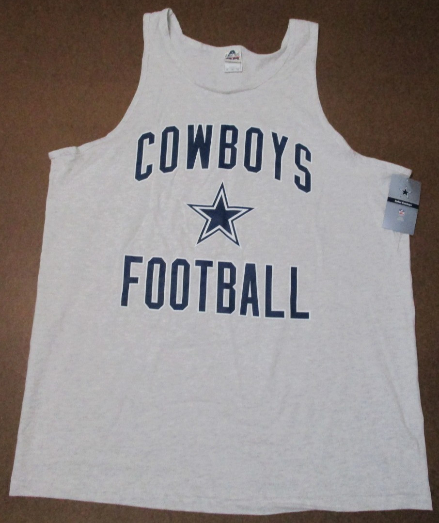 New Dallas Cowboys NFL Football tank top sleeveless shirt men’s XL gray NWT