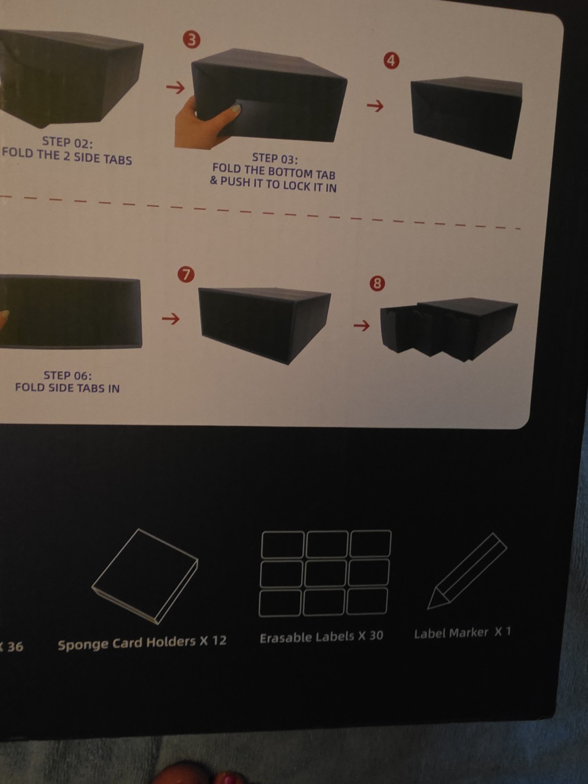 NNMUSH Card Storage Box 12 Drawer Unit