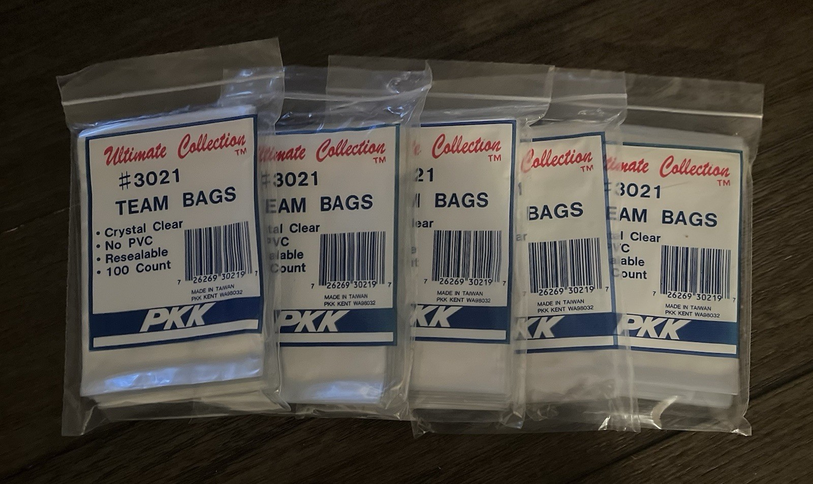 5 PACKS (500) PKK ULTIMATE COLLECTION TEAM BAGS w/FREE SHIP