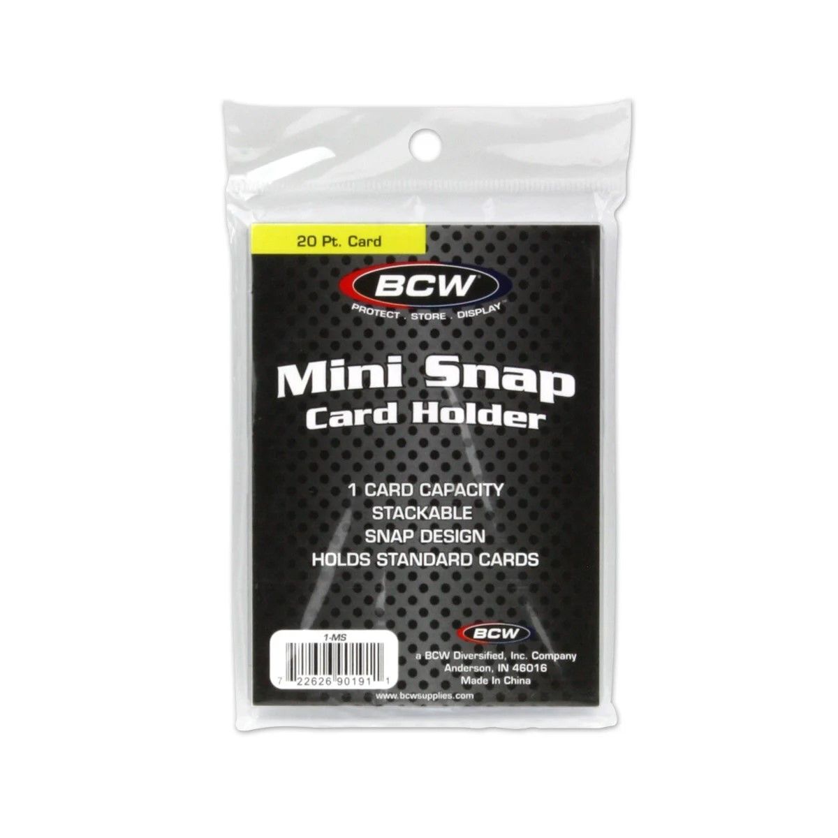 50 BCW Mini Snap Standard Sized Card Holders