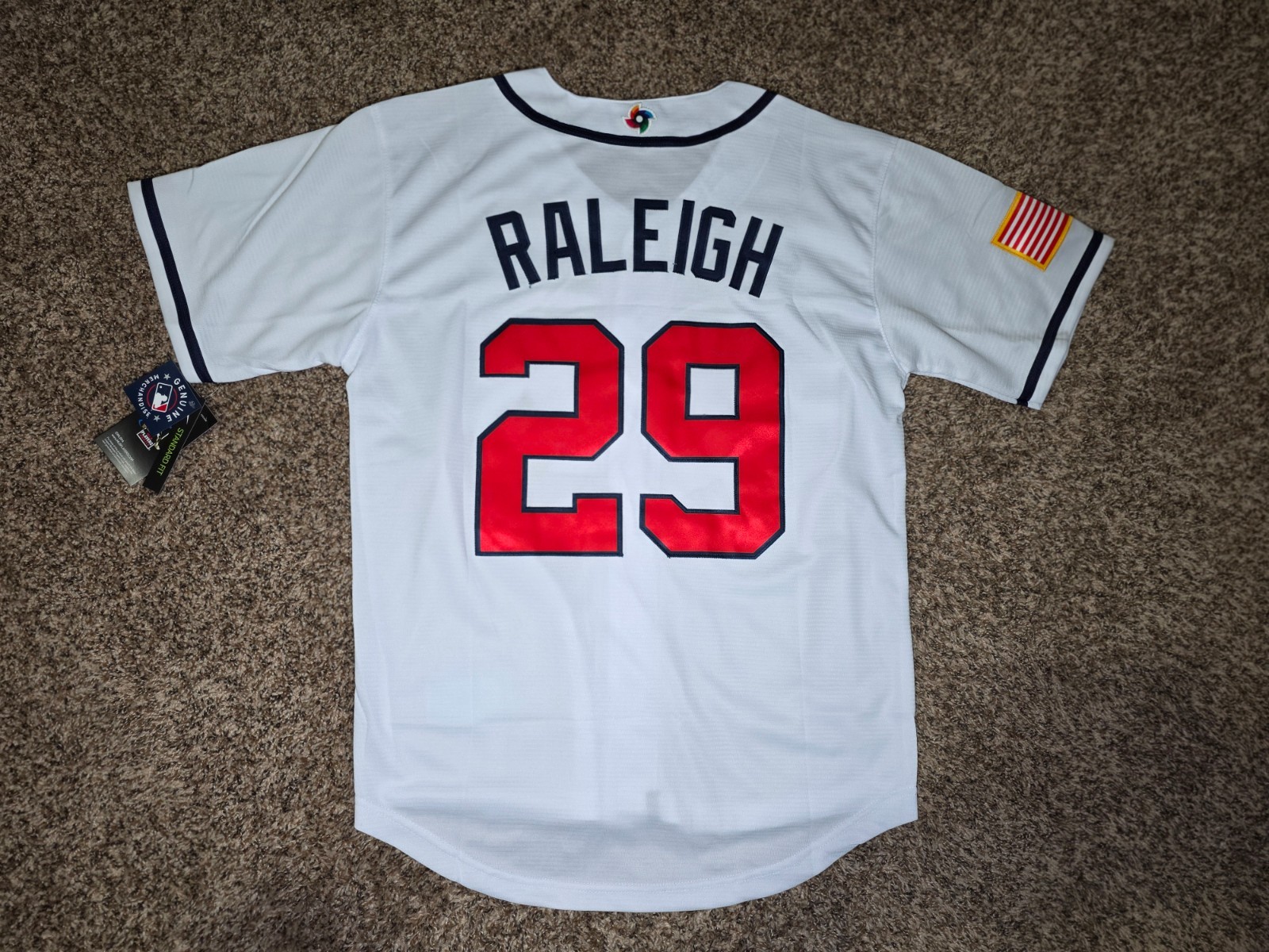 Cal Raleigh #29 Seattle Mariners Men’s White Team USA Jersey