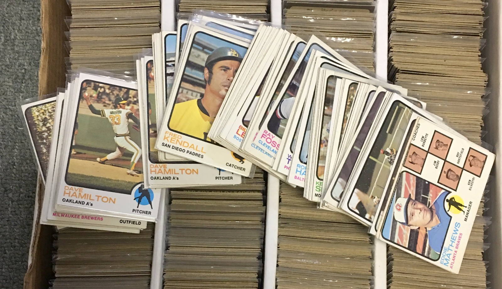 1973 TOPPS BASEBALL CARD SET BUILDER LOT (25) W/MINOR STARS VG-EX-EXMT RANGE