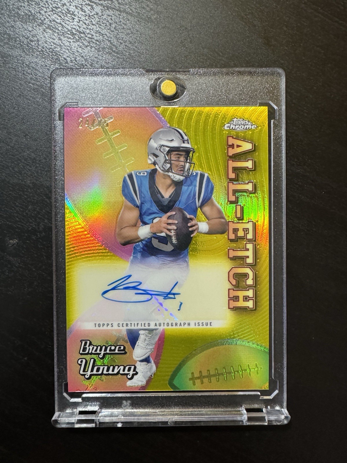 2024 Topps Chrome – All-Etch Yellow Autographs Bryce Young Auto 24/75 #AEA-BY