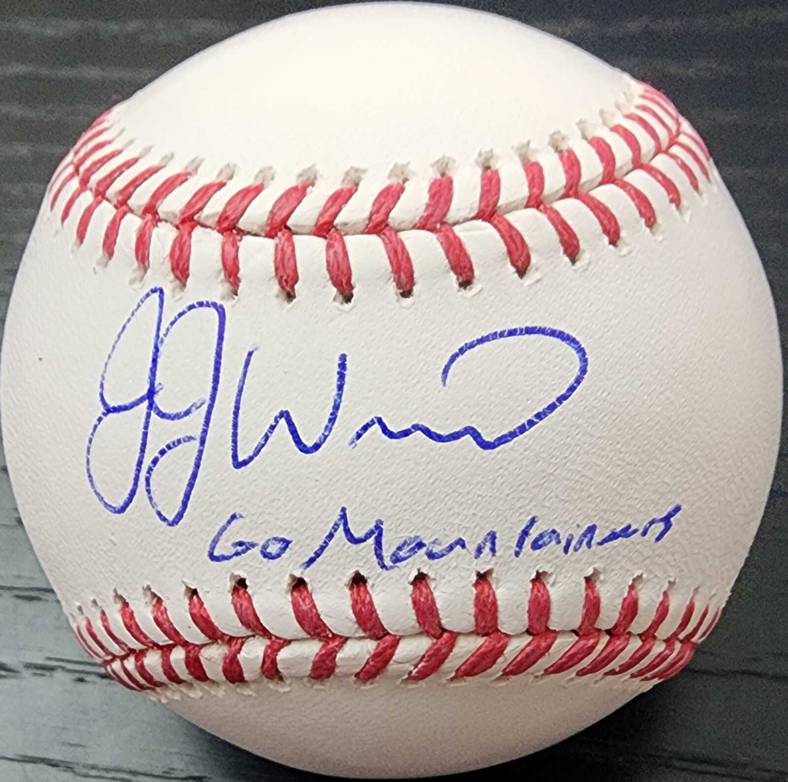 JJ Wetherholt Autographed OMLB Baseball Inscribed Go Mountaineers PROVA COA