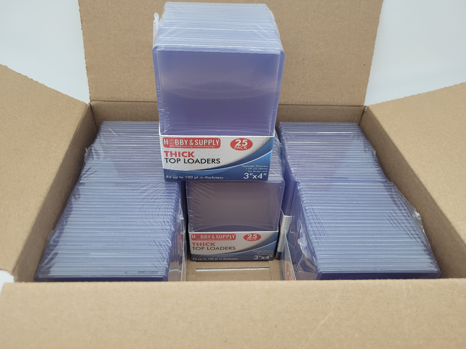 150 Thick Top Loader 100 point 2.5mm Card Holder 3×4 Inch 200 Soft Sleeves BONUS