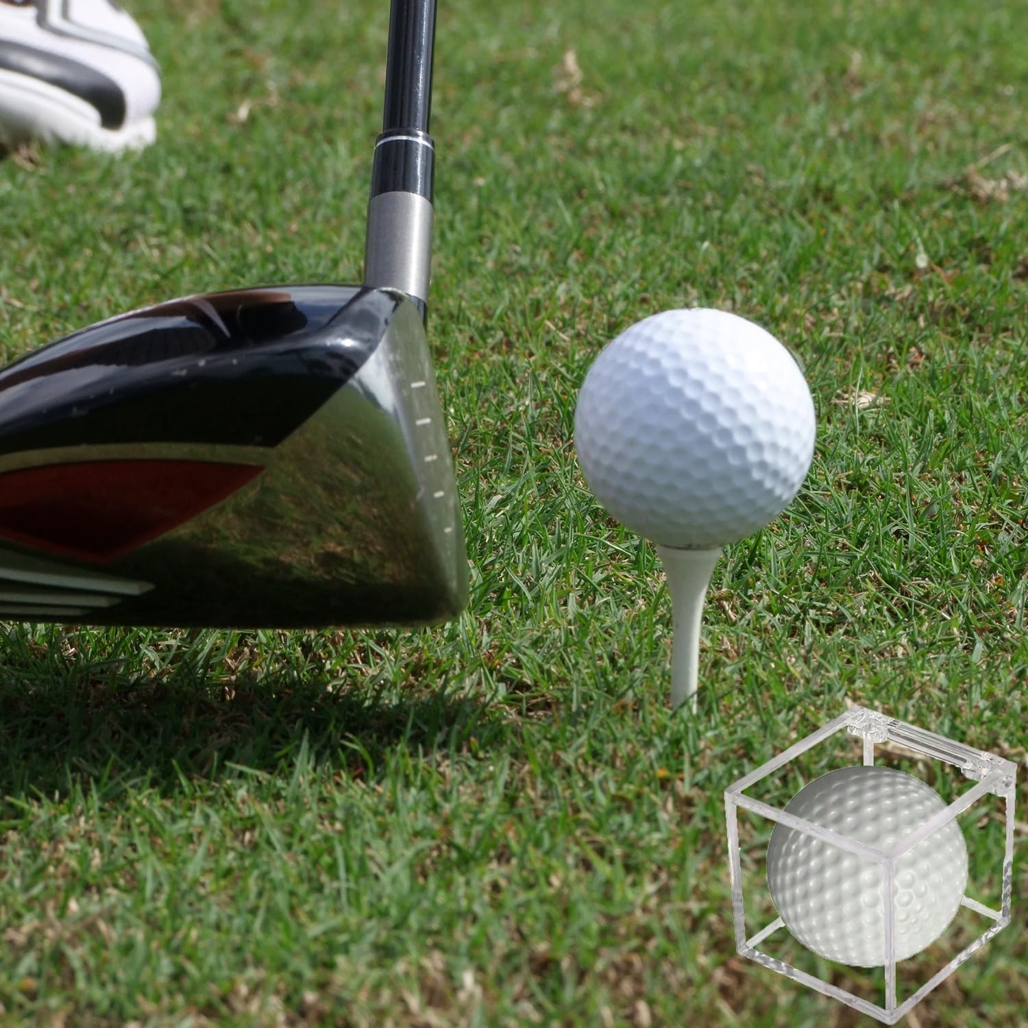 1 PC Golf Ball Display Case, UV Protected Golf Ball Display Cube, Acrylic Case