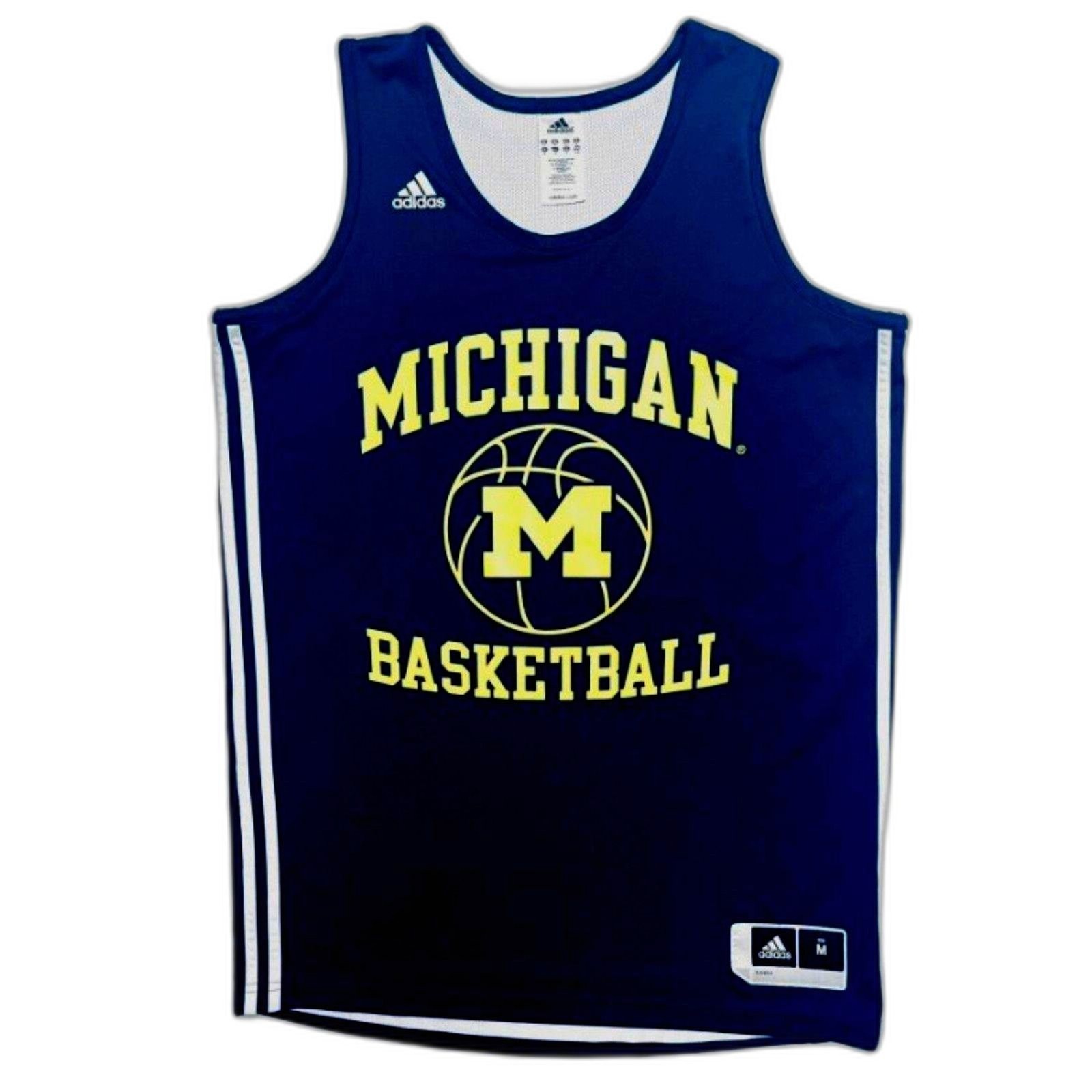 adidas Michigan Wolverines Reversible Basketball Jersey – Size Medium