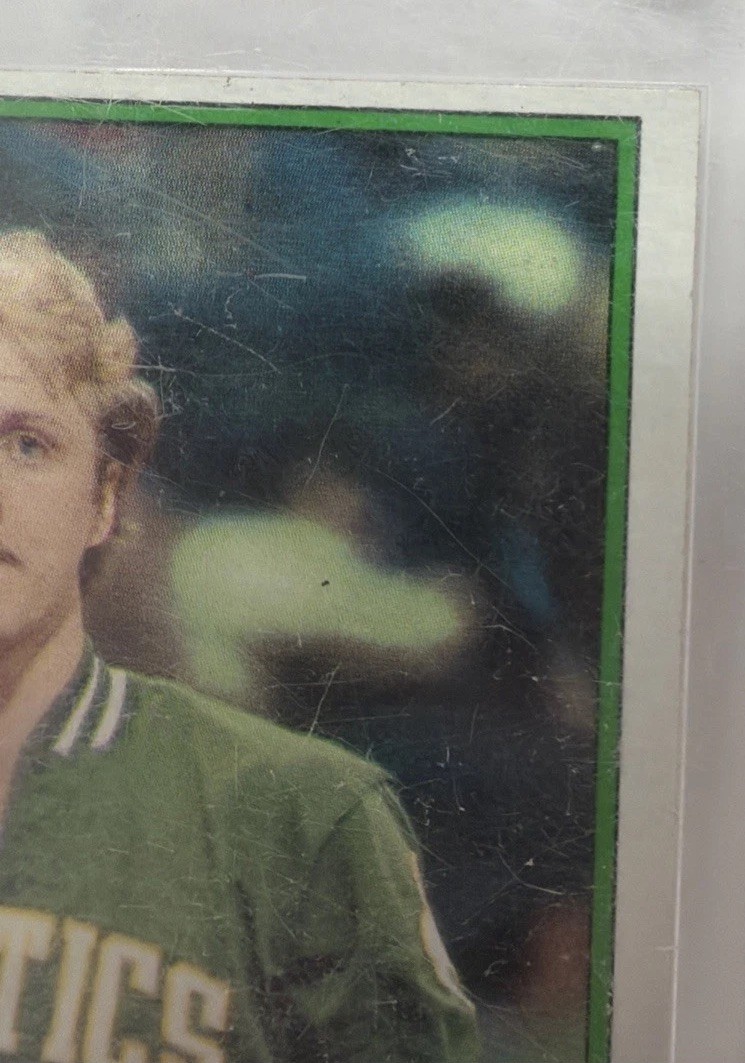 Topps 1981 Larry Bird #4 Boston Celtics Base Set Card /Screw Down Case