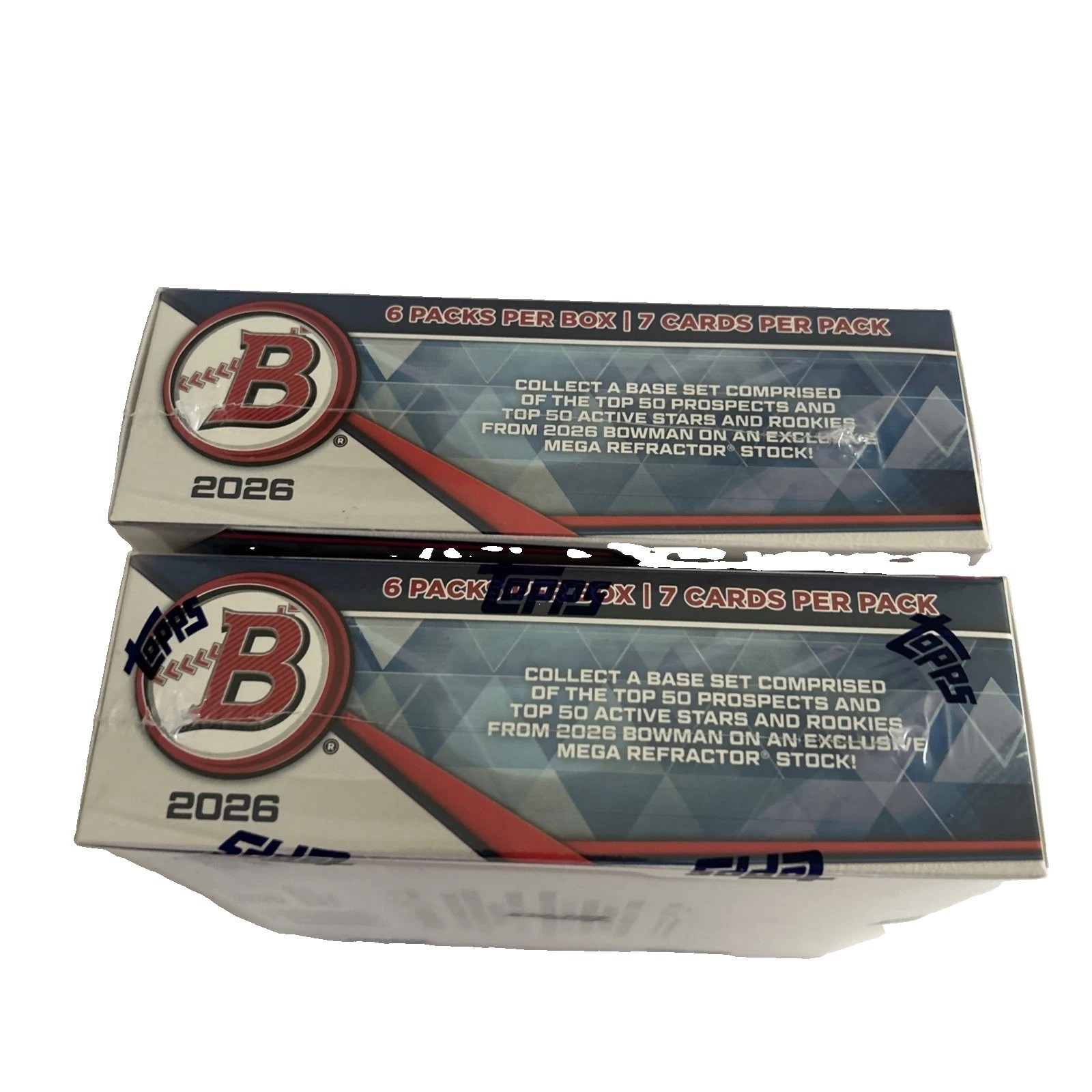 Bowman 2026 Mega Box MLB Baseball 2 Boxes FREE SHIPPING NEW (2) Combo Lot Topps