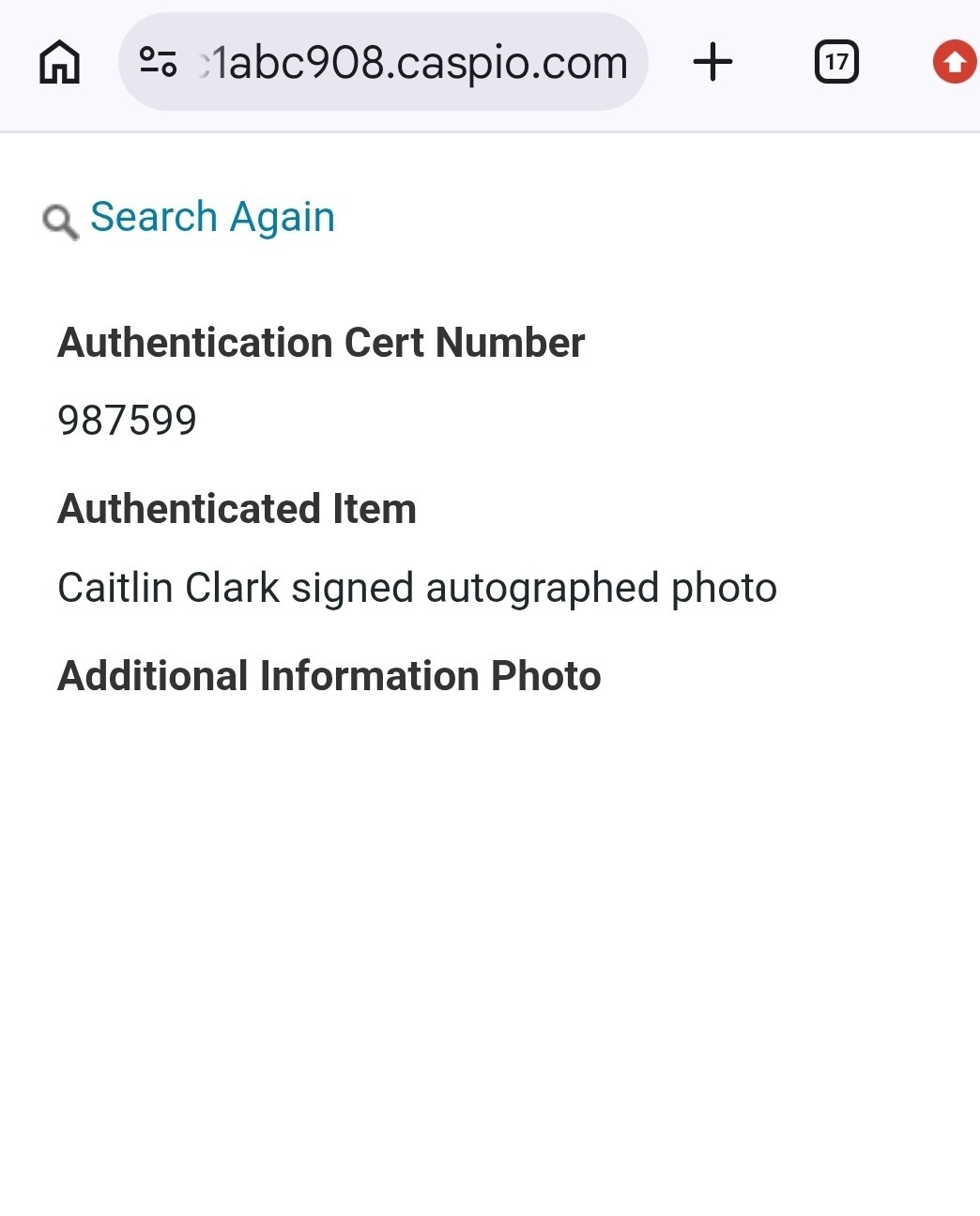 Caitlin Clark Iowa Hawkeyes #22 Signed Photo Authentication Pros Certified BENT