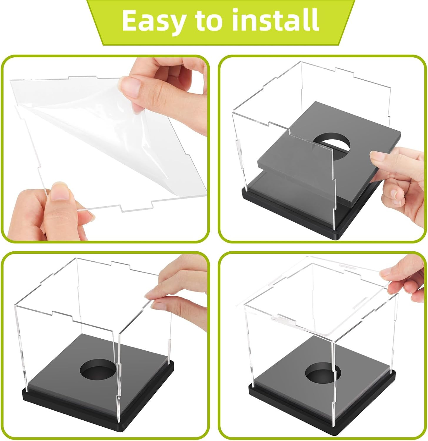 1PCS Softball Display Case Acrylic Clear Display Box Baseball Tennis Golf Protec