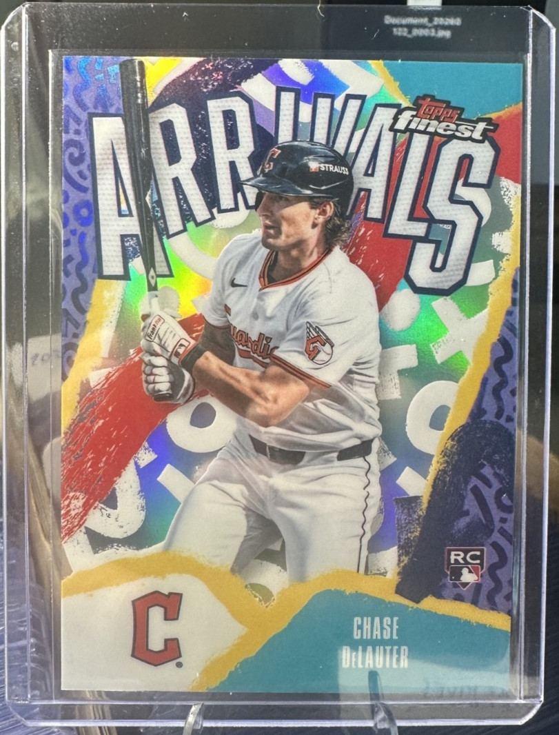 2026 Topps Finest Chase Delauter Arrivals Refractor RC #A-24 Cleveland Guardians