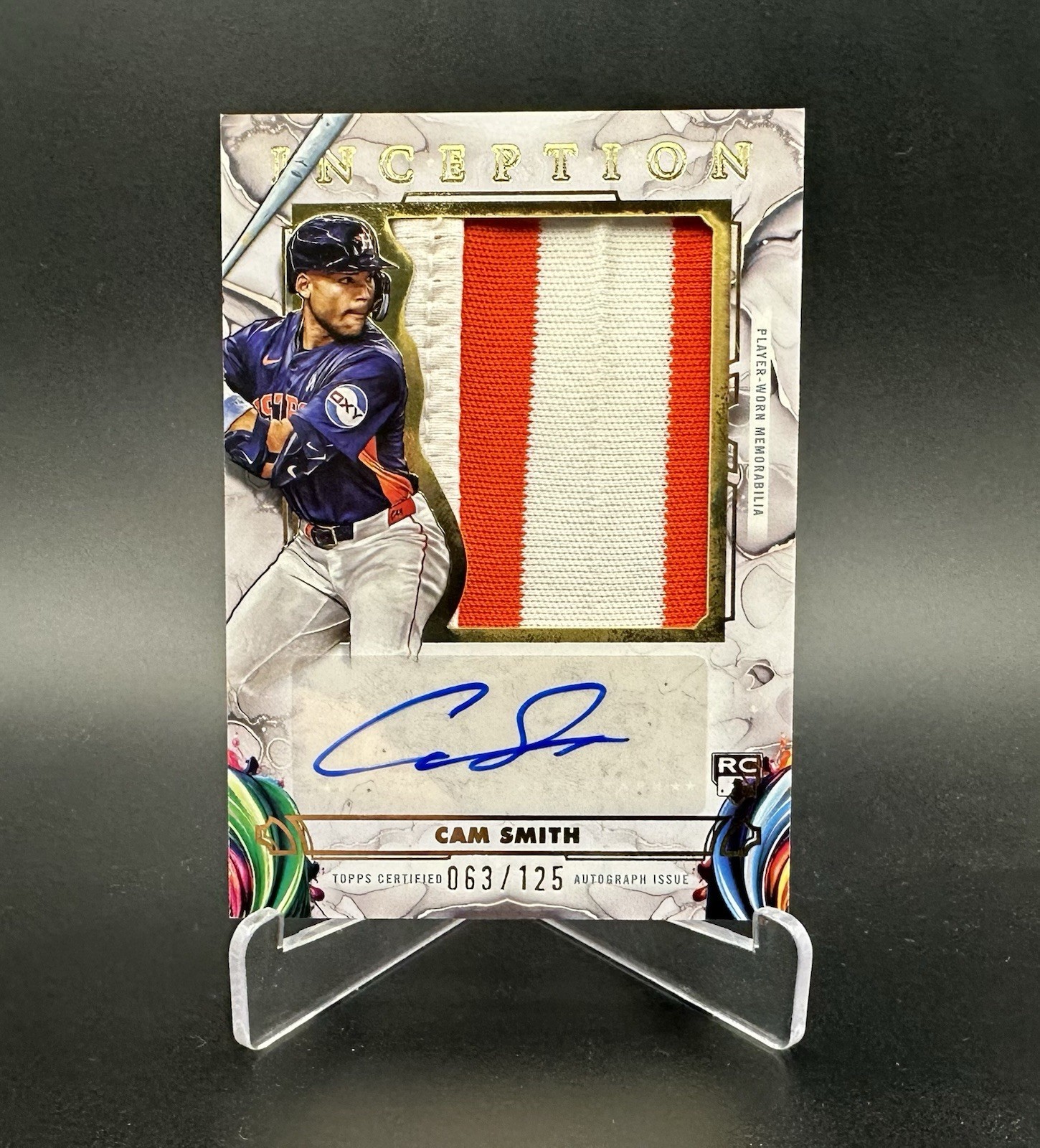 2025 TOPPS INCEPTION CAM SMITH #IAJP-CS JUMBO PATCH AUTO /125 RC Astros