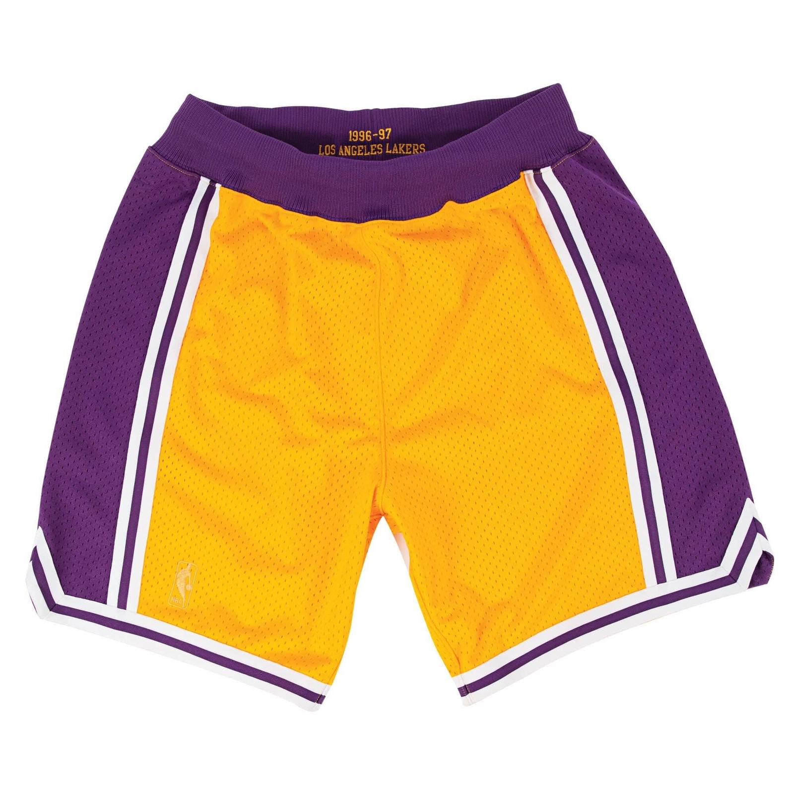 Mens Mitchell & Ness NBA Authentic Shorts Los Angeles Lakers Home 1996-97