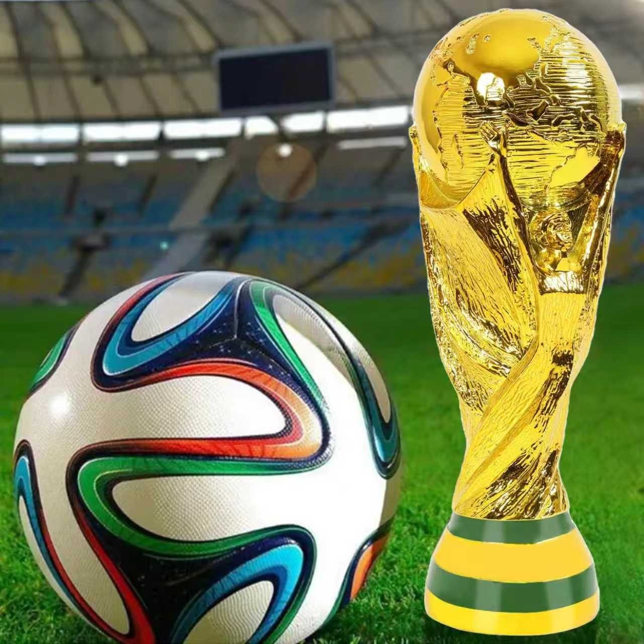 World Cup Trophy Soccer Golden Champion Trophy Decoration Sport Collection 14 in