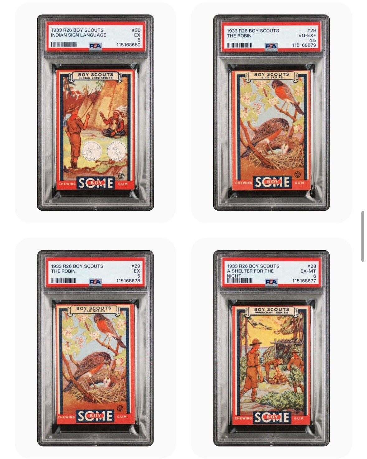 1933 Goudey Some Boy Scouts R26 Complete Set 48ALL GRADED! AVG PSA 4.2! SCARCE!