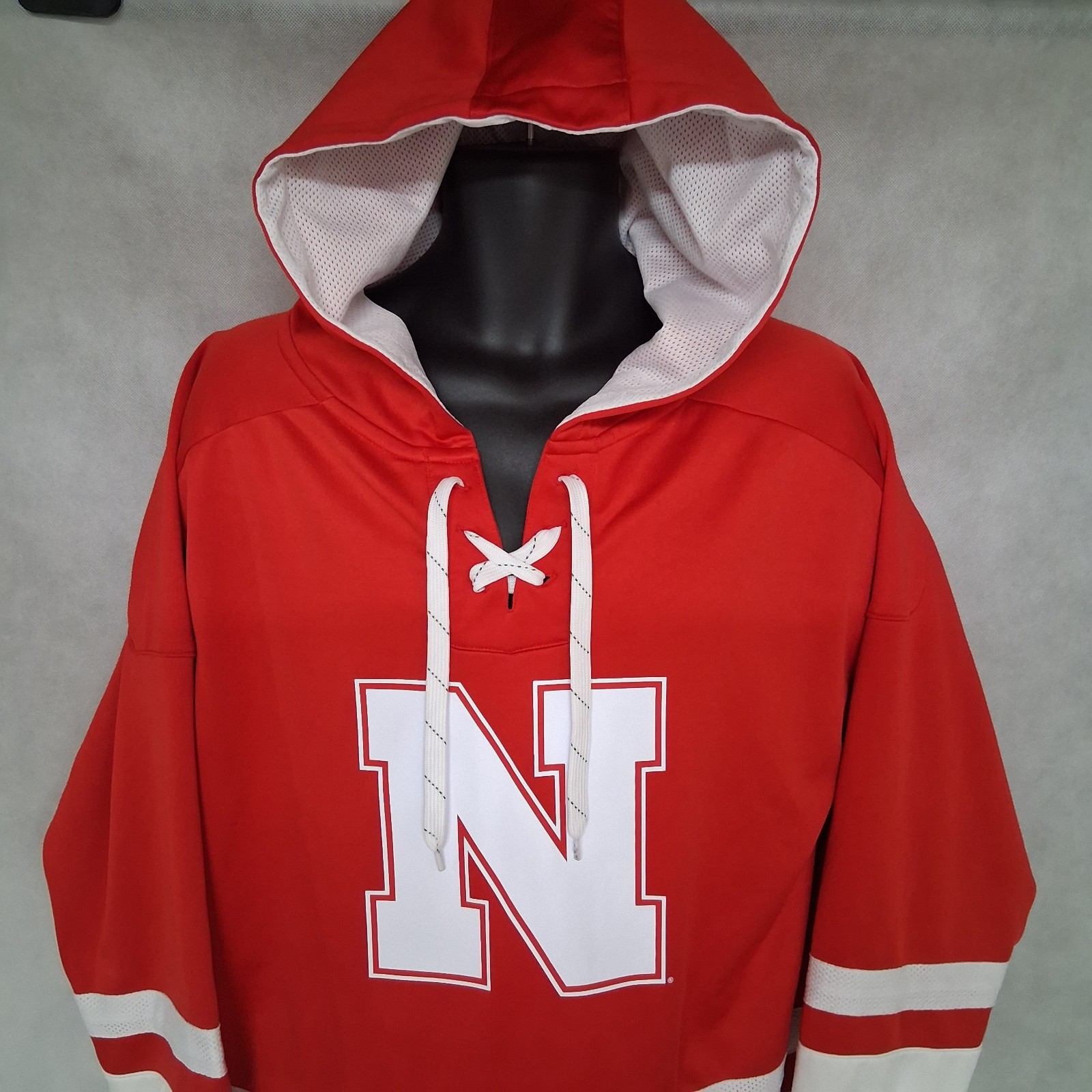 Fanatics Nebraska Cornhuskers Pullover Hoodie Sweatshirt Men’s Large Red White