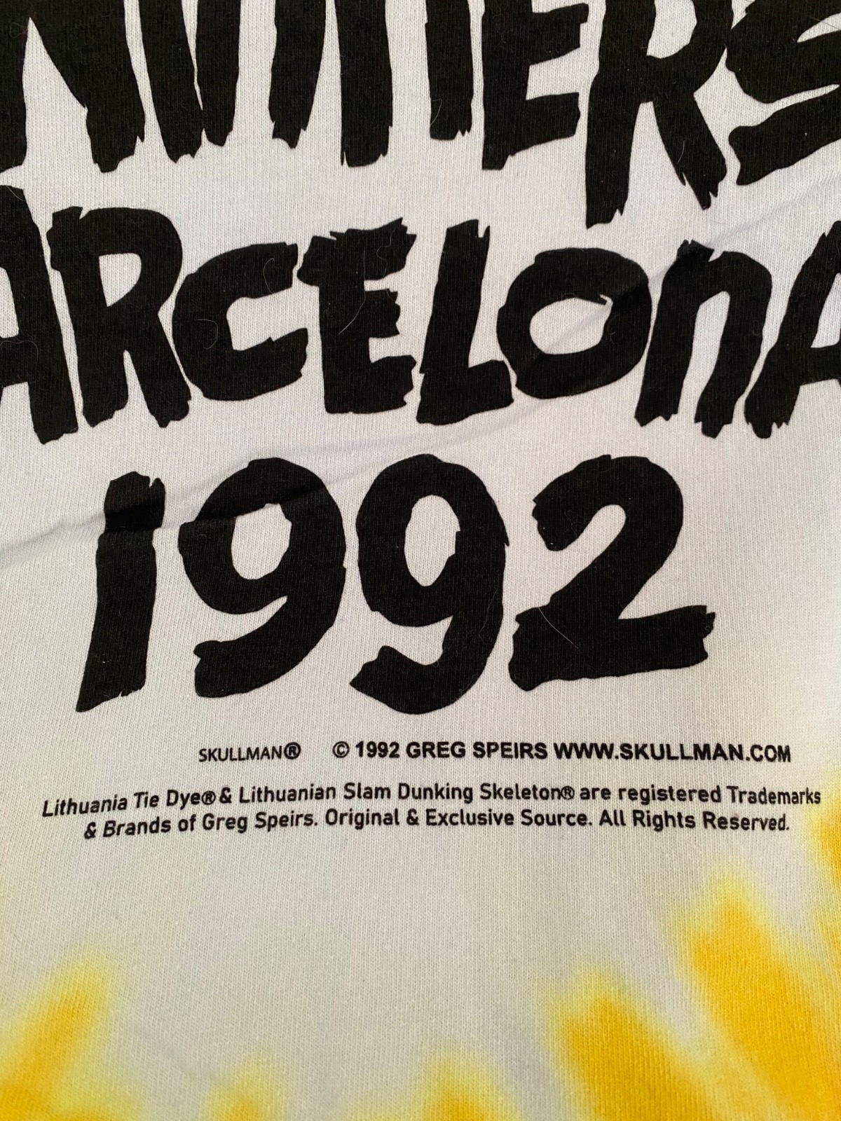 GRATEFUL DEAD Original 1992 design Lithuania Olympic Basketball Tie Dye T- shirt
