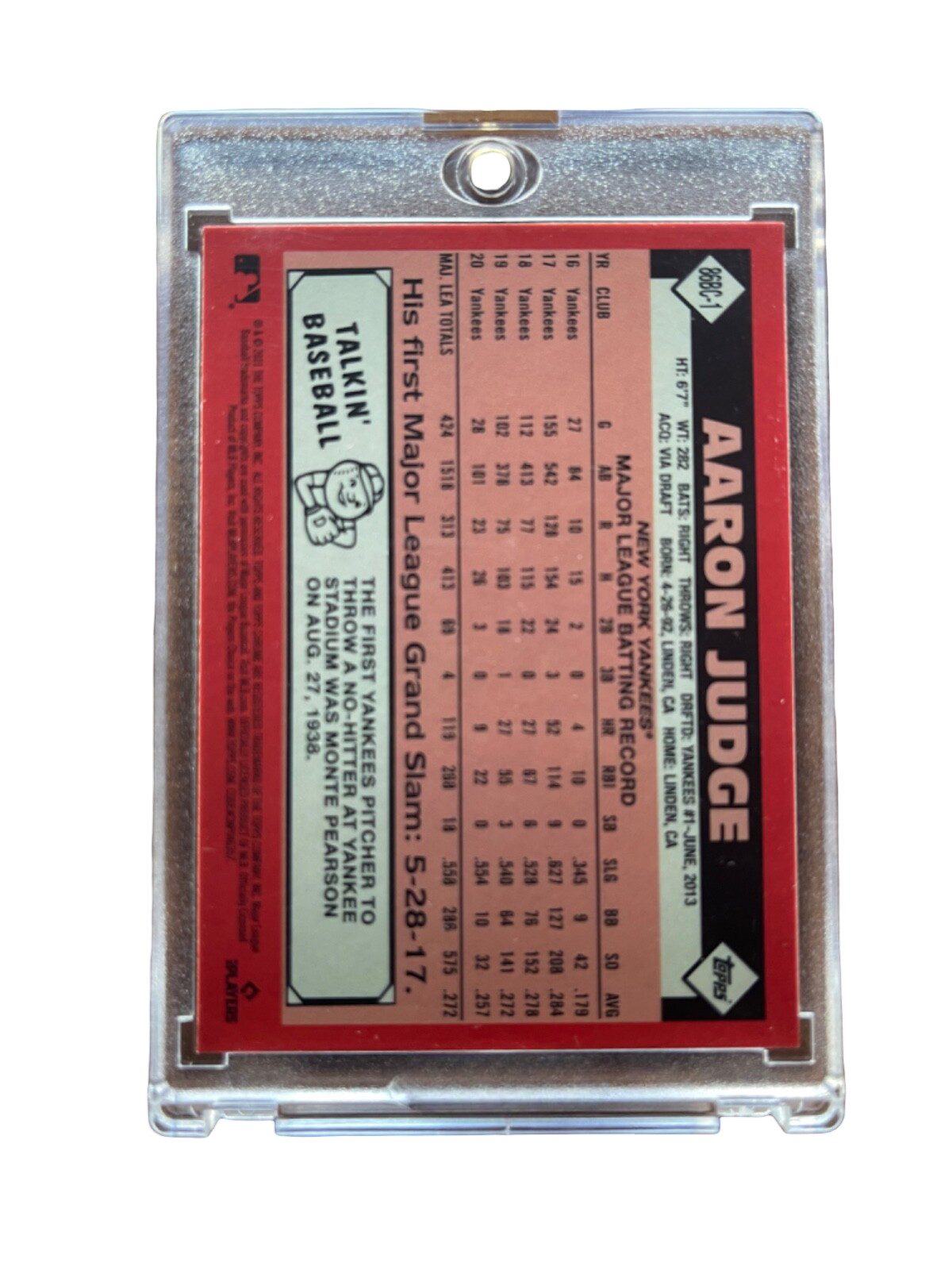 Aaron Judge RARE REFRACTOR INVESTMENT CARD SSP TOPPS CHROME YANKEES MVP MINT