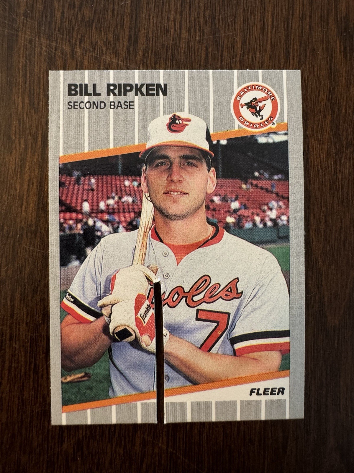 1989 Fleer #616 Bill Ripken “F Face” FF Error Factory Black Box “Saw Cut” Var