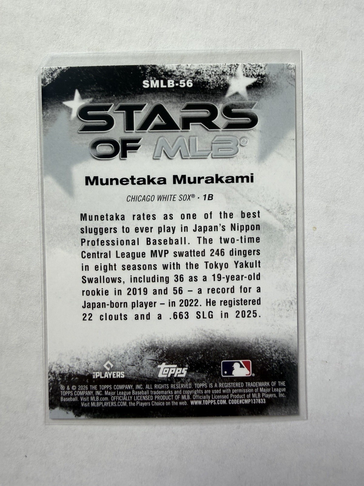 Munetaka Murakami 2026 Topps Series 2 #SMLB-56 Stars of the MLB RC White Sox