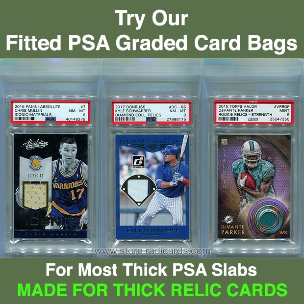 Fitted PSA Graded Card Bags for THICK Slabs (100)