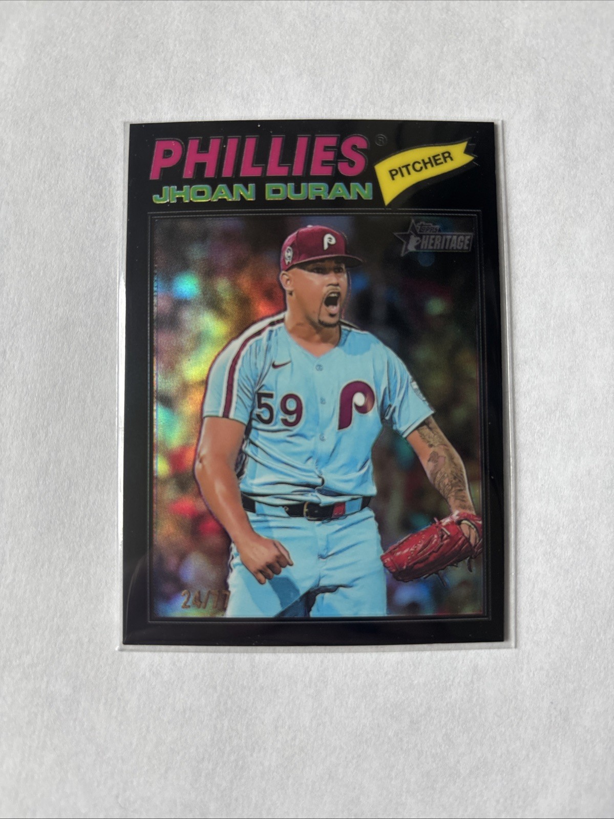 2026 Topps Heritage – Jhoan Duran #14 Black Refractor /77