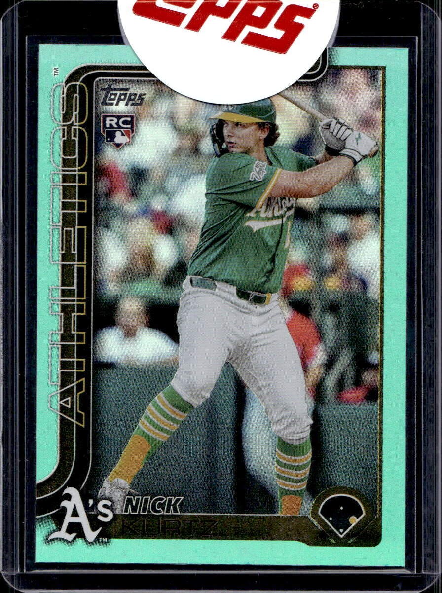 Nick Kurtz 2025 Topps Update #US201 Rookie Aqua Rainbow Foil