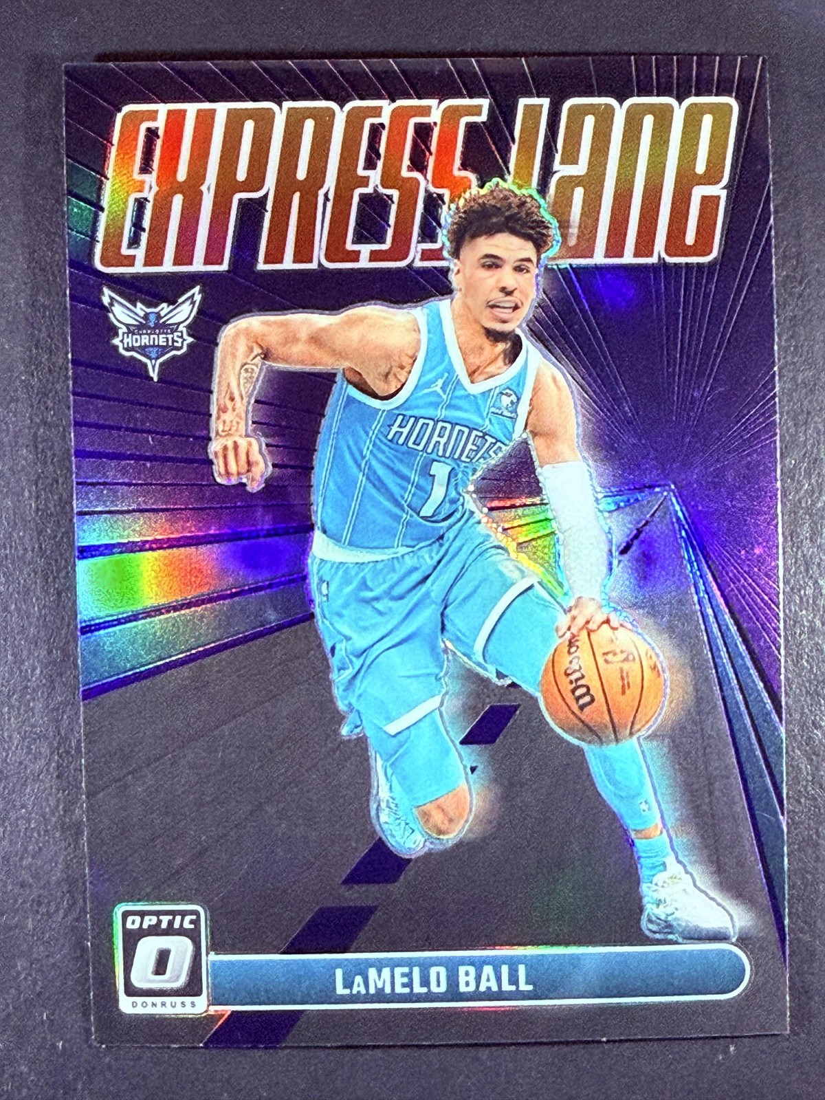 2023-24 Donruss Optic #6 LaMelo Ball Express Lane Holo Silver Prizm Hornets