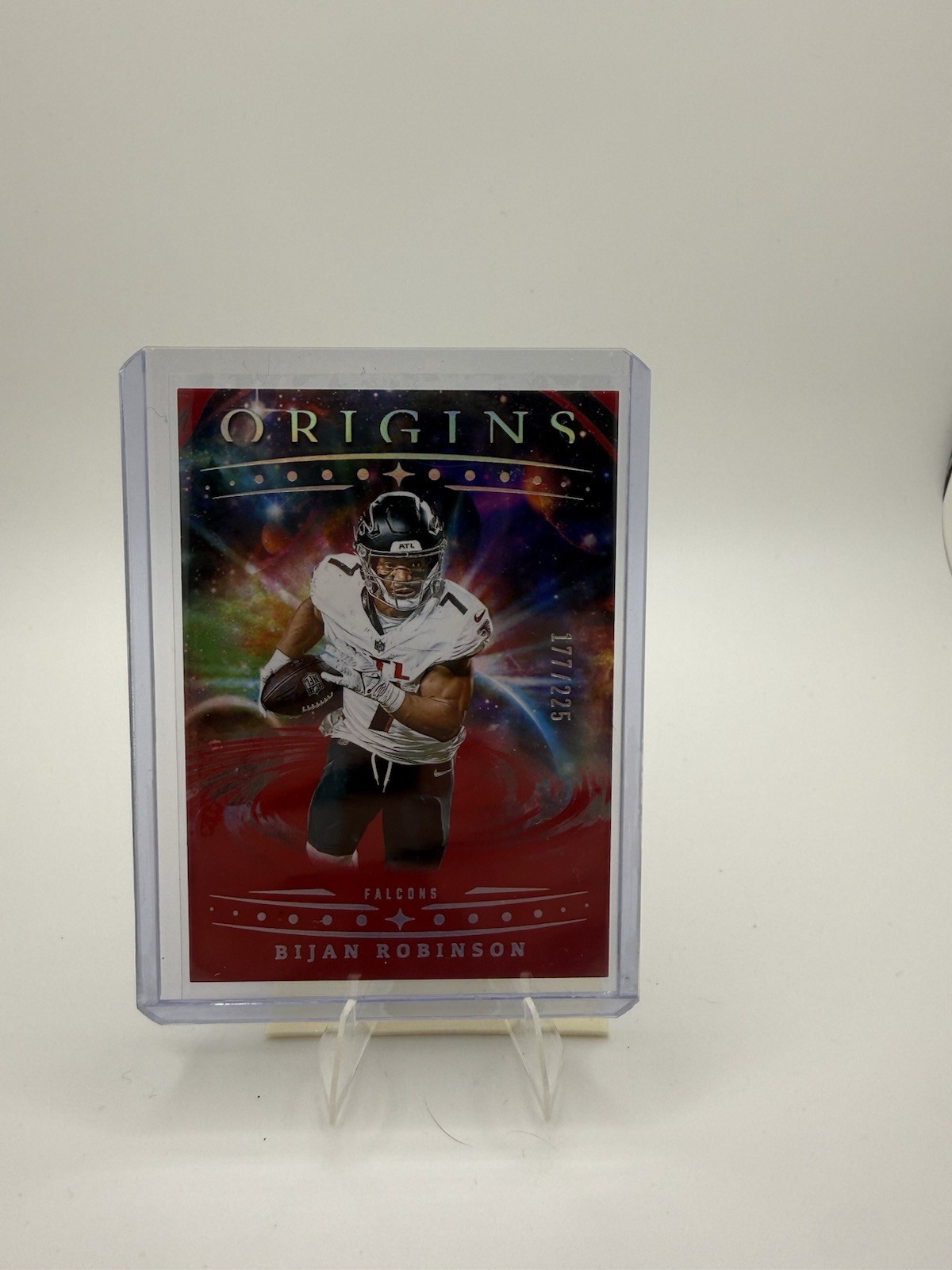2025 Panini Origins Atlanta Falcons Bijan Robinson #57 Red #/225 Color Match