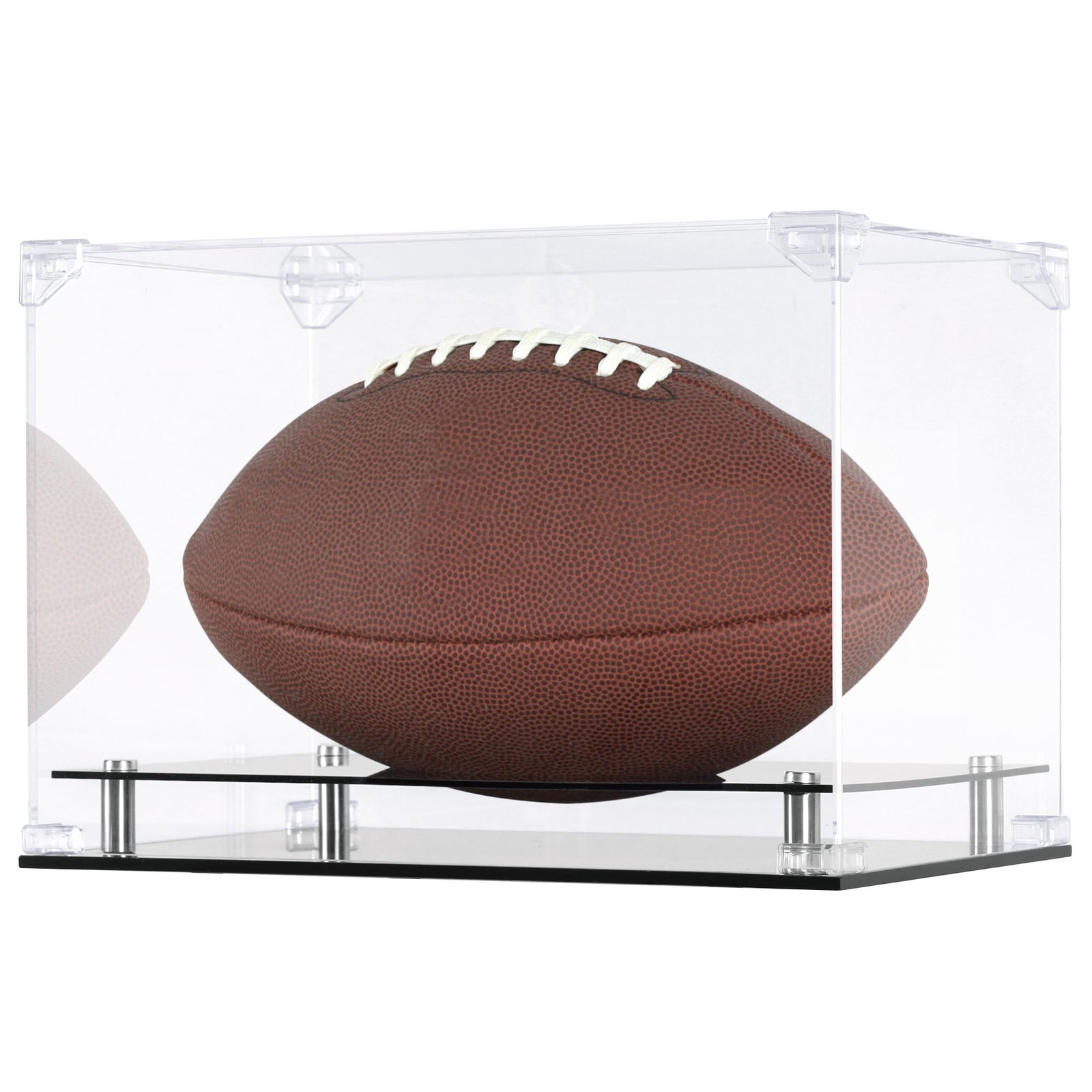 UV Protection Rectangular All Clear Acrylic Football Display Case Stand