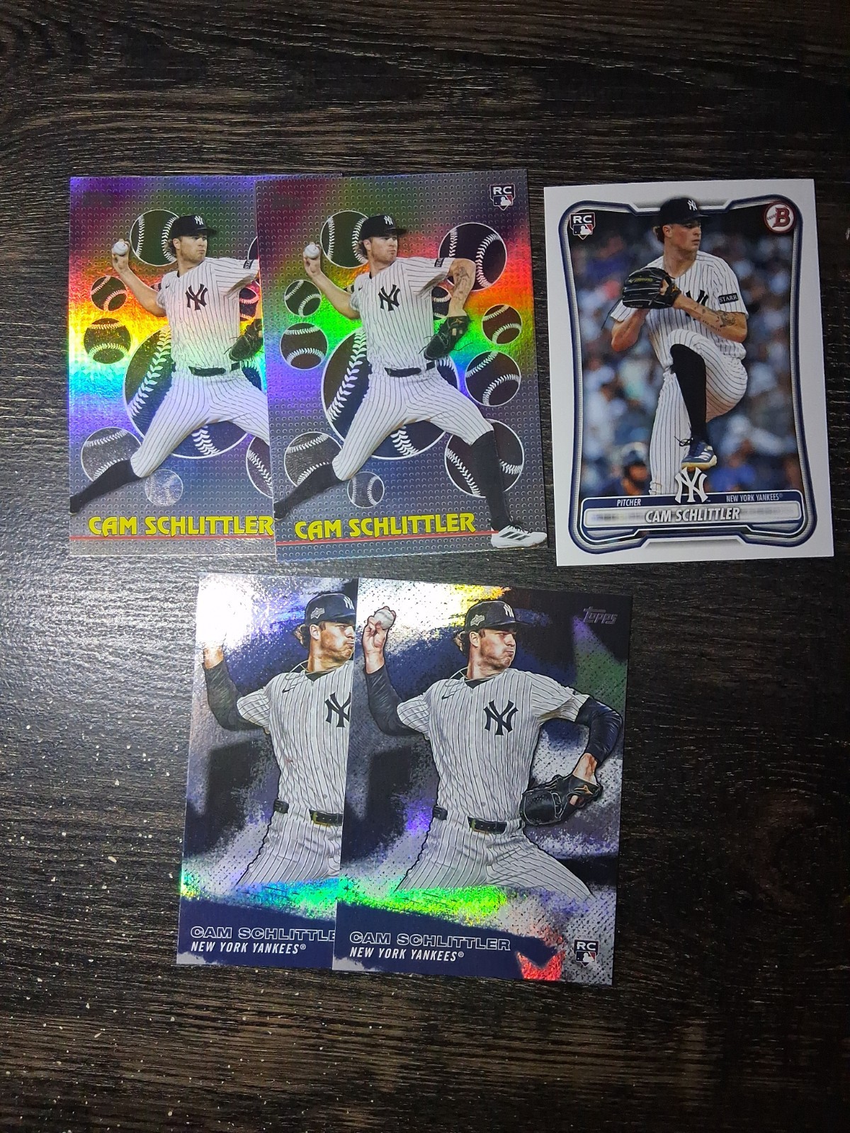 cam schlittler rookie card 5 Card Lot