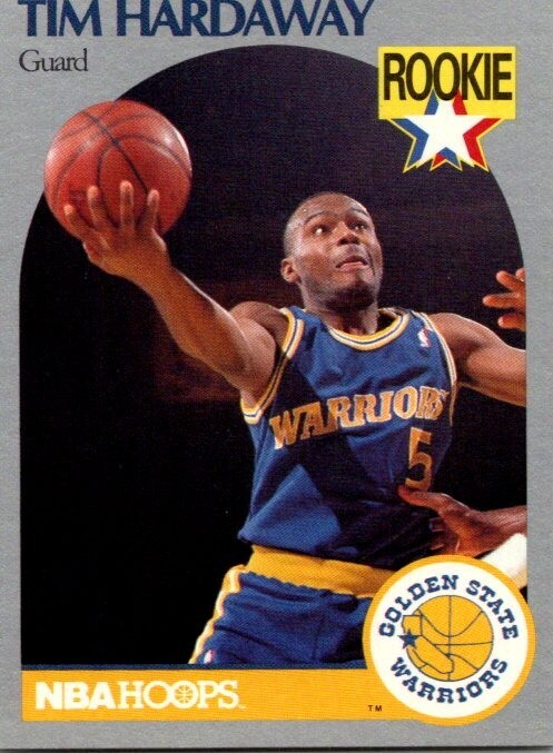 1990-91 NBA Hoops #113 Tim Hardaway Rookie Card RC Golden State Warriors Heat