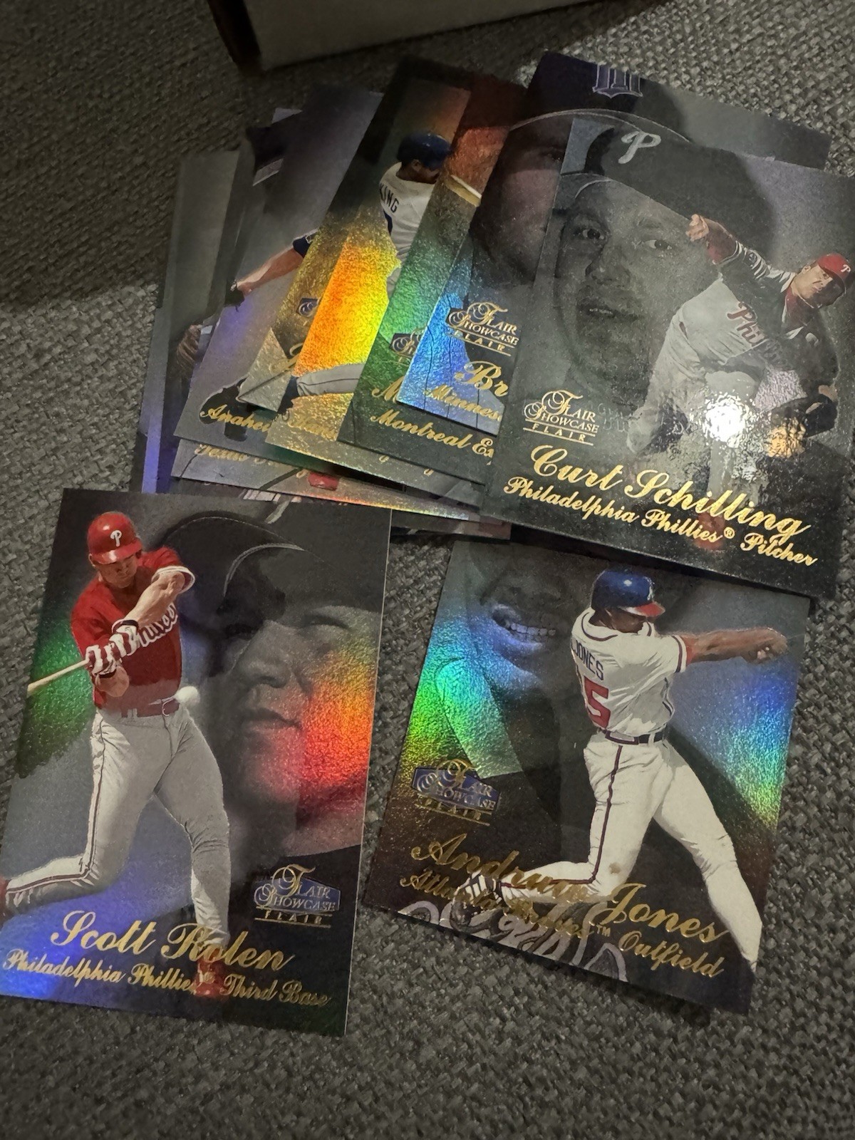1998 Flair Showcase Baseball Row 1,2,3 Lot Of 71 & Topps Gold Label 18 Cards