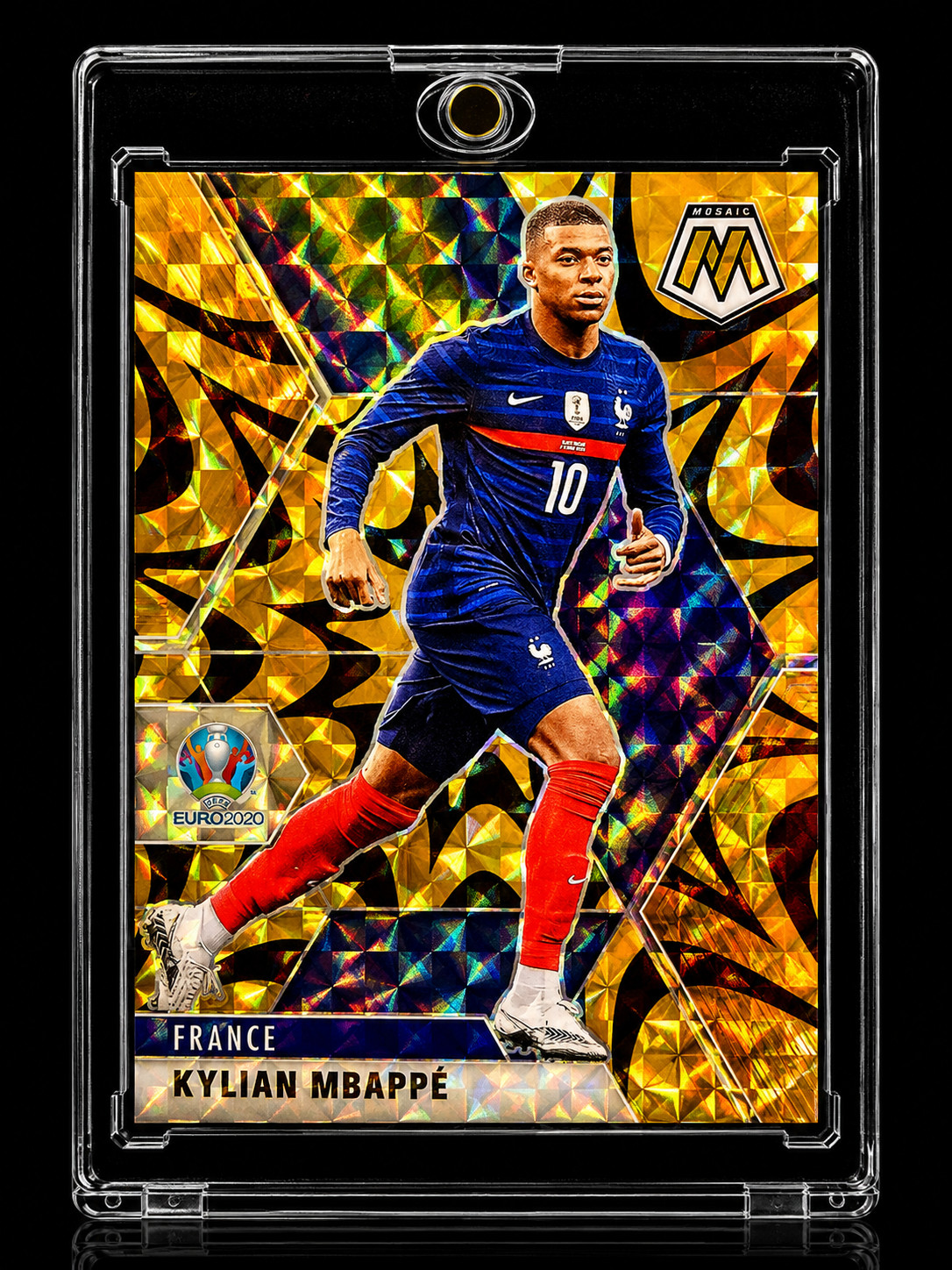 KYLIAN MBAPPE GOLD PRIZM KABOOM REFRACTOR RARE PANINI Holo SSP Reactive France