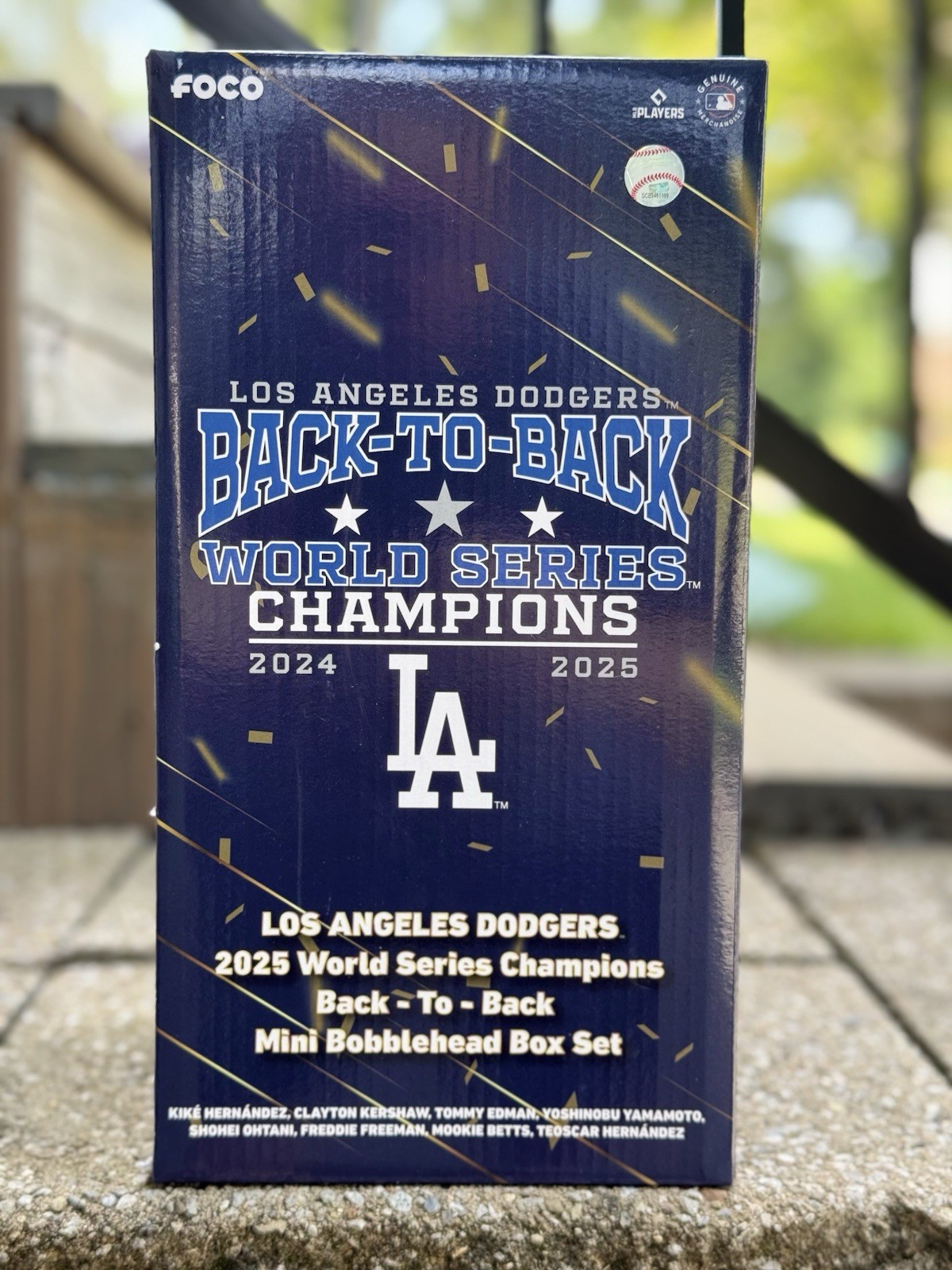 LA Dodgers 2025 Back 2 Back World Series Champs Mini Bobblehead FOCO NEW
