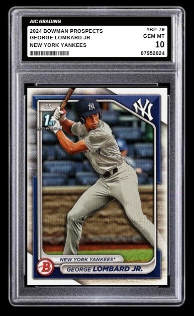 2024 George Lombard Jr. 1st Bowman Prospects Rookie Card #BP-79 Graded 10