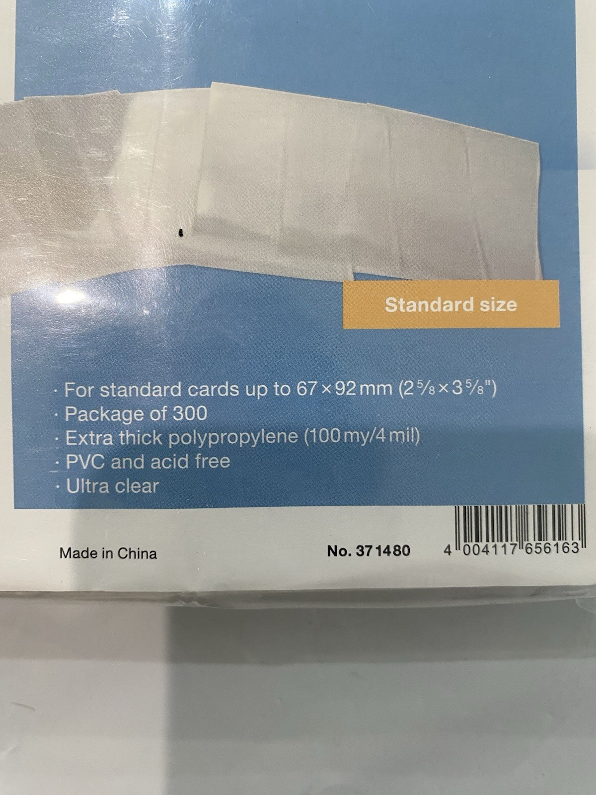 300 Count PRO Standard Sleeves Size (2 5/8”x 3 5/8”)- Pokemon, Magic, Sports