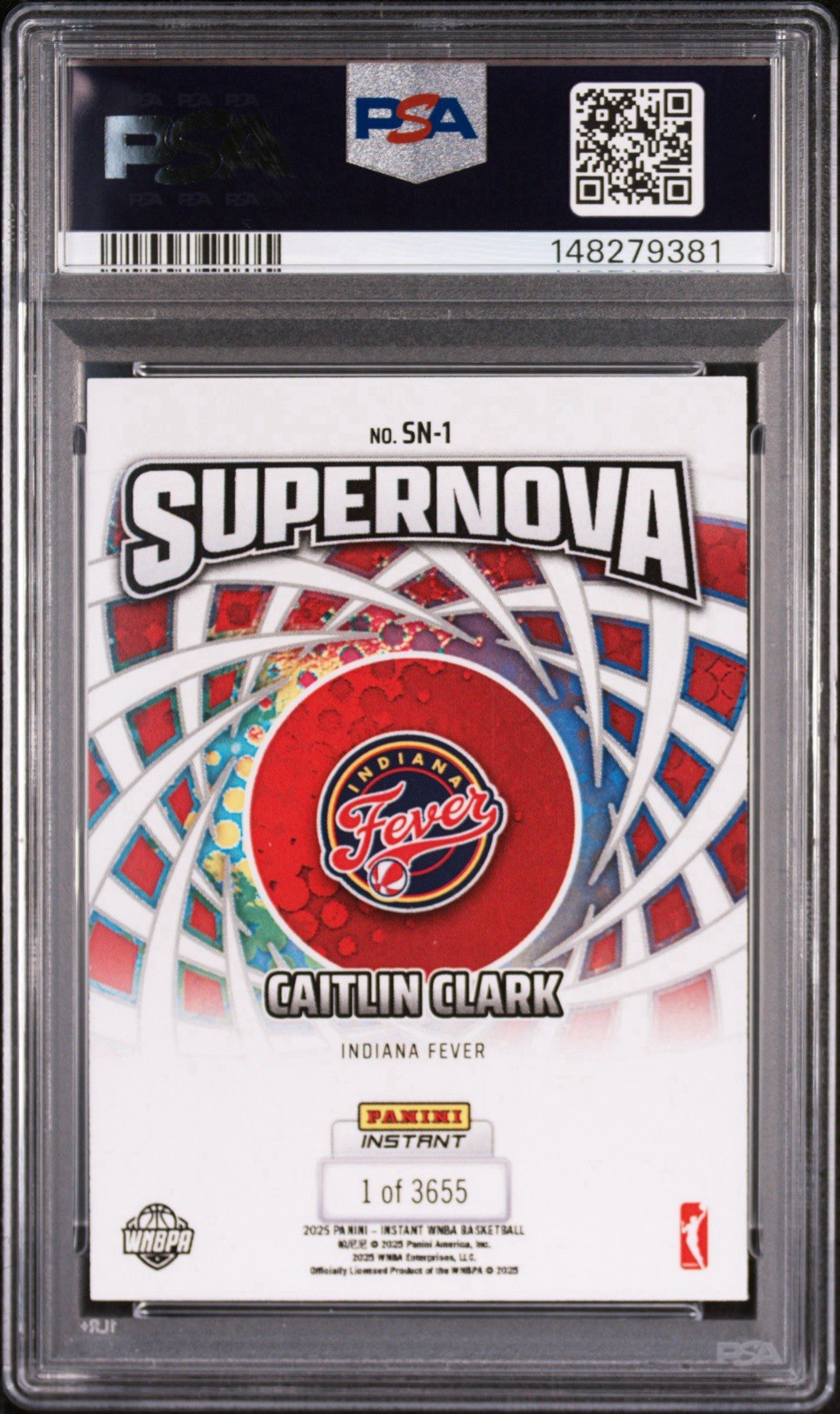 2025 Panini Instant WNBA Supernova #SN-1 Caitlin Clark PSA 9 MINT