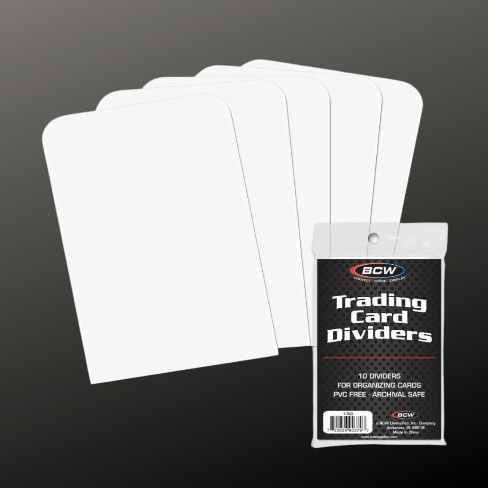 50 (5 Packs of 10) BCW Trading Card Dividers – Standard, Brand New (1-TCD)