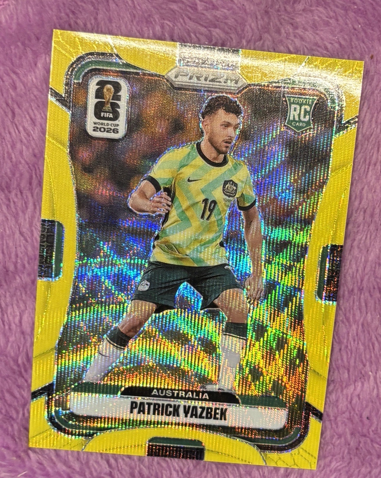 2026 Prizm FIFA World Cup Yellow Wave #141 Patrick Yazbek Australia RC /180