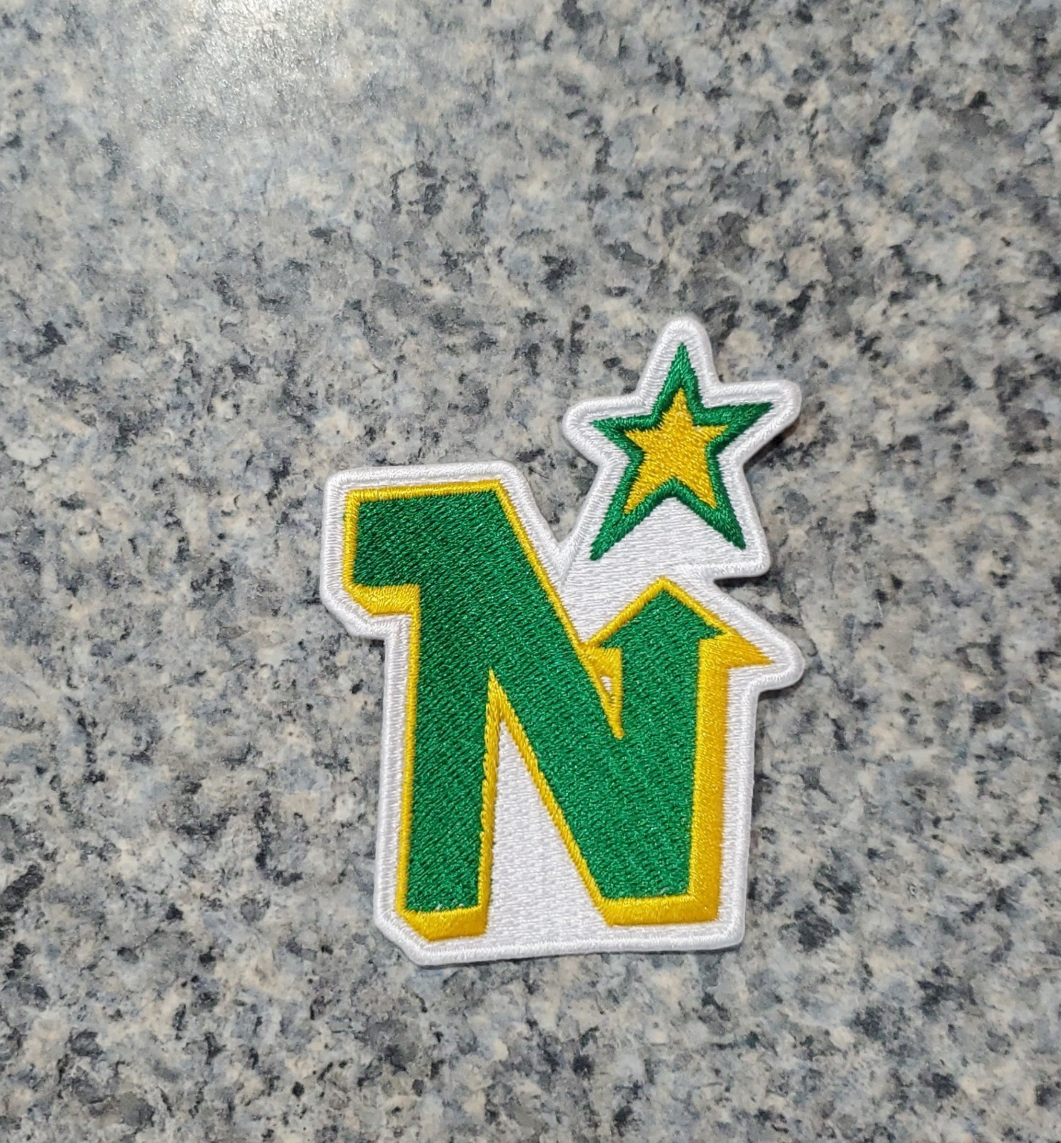 Vintage Minnesota North Stars Logo Patch. NHL. Embroidered. Iron On. 3″x2″