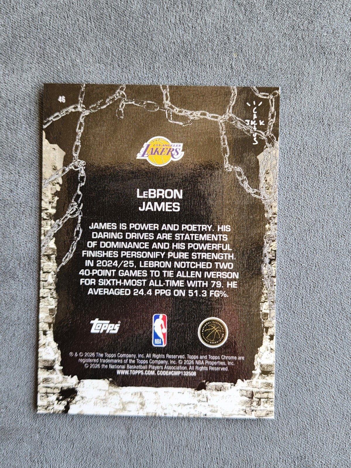 2025-26 topps chrome cactus jack Lebron James Card #46