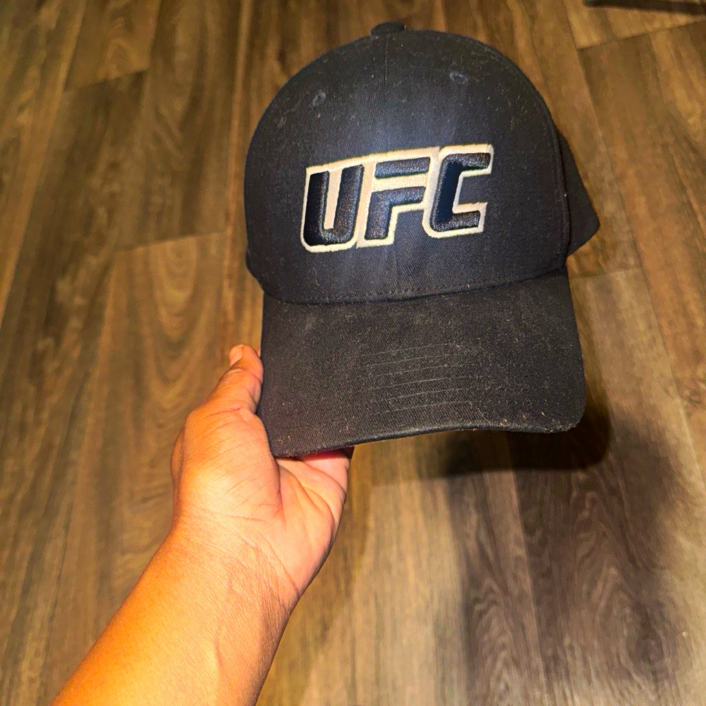 UFC Black Adjustable Strapback Baseball Cap Hat for Mixed Martial Arts (MMA)